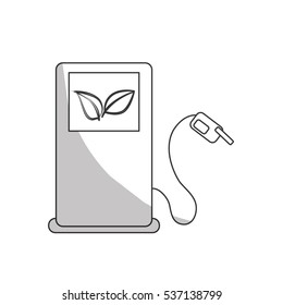 eco friendly gas pump icon image vector illustration design 