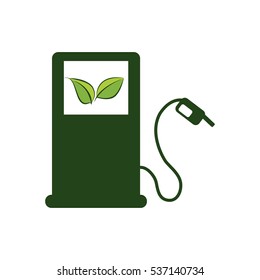 eco friendly gas pump icon image vector illustration design 