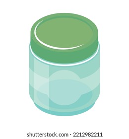 eco friendly glass jar sustainable living icon