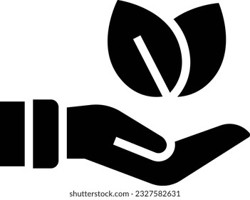 Icono De Glifo Amigable Con Eco - Icono Único, Vector 