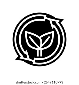 eco friendly glyph icon vector. eco friendly sign. isolated symbol illustration