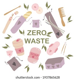 Eco amigable para ilustrar. Recogida de residuos cero