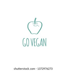 Eco friendly and Go vegan Vector symbol. Ecology concept
