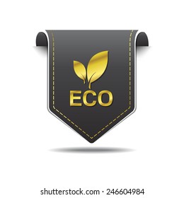 Eco Friendly golden Vector Icon Design