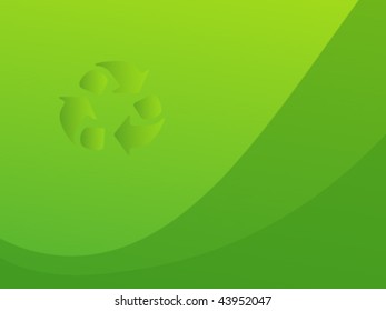 Eco friendly Green Background with Recycle symbol