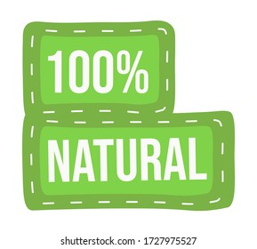 Eco friendly green design, 100% natural, organic, eco advertising and agitating, recycling, responsible using, green vector frame, healthy, environment protect, ecological product, vector logo