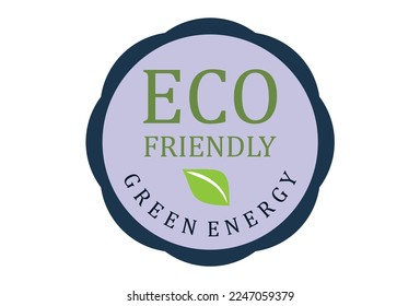 eco friendly green energy logo design, minimalist flat design logo template element, vector illustration