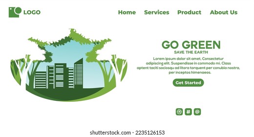 Eco Friendly and Green Energy Silhouette Vector Design Elements Isolated on grey Background Alternative energy Concept Vector Banner Design or Isolated Design Elements Technological