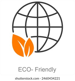 ECO- Friendly and green icon concept