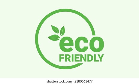Eco friendly green leaf label sticker. Eco friendly for stamp, label, logo, icons with Green organic plant leaf. vector illustration.
