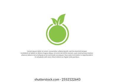 eco friendly green leaf logo circle
