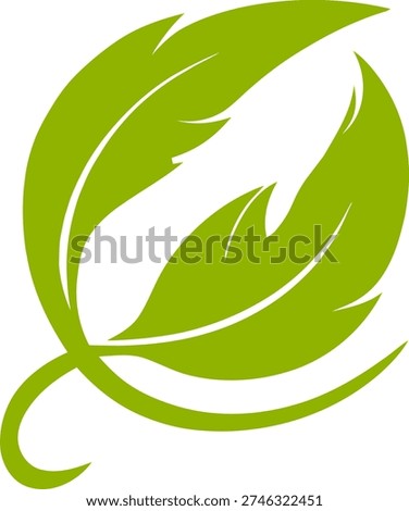 Eco friendly green leaf logo design