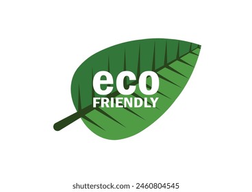 Eco friendly green leaf vector logo design template. Eco friendly label.