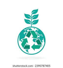 eco friendly green nature icon concept
