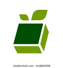 eco friendly green packaging icon logo design vector symbol illustration