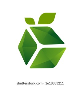 Eco Friendly Green Packaging Icon Logo Design Vector Symbol Illustration