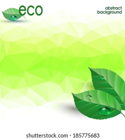 eco friendly green polygonal background. Vector, EPS 10
