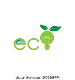 Eco Friendly grüne Vektorgrafik.