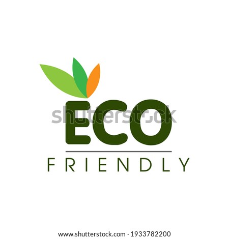 Eco Friendly green Vector Illustration.