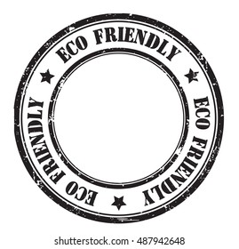 Eco friendly grunge stamp, vector illustration