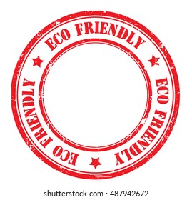 Eco friendly grunge stamp, vector illustration