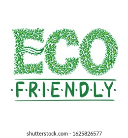 Eco Friendly Hand Drawn Style Vector Illustration.