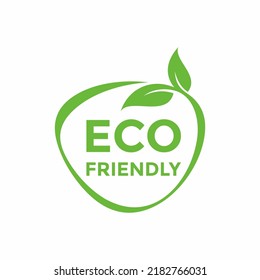 Eco friendly Healthy natural product label logo design