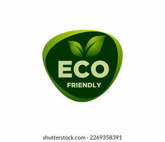 Eco friendly Healthy natural product label logo design