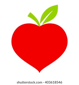 Eco friendly heart, fun icon