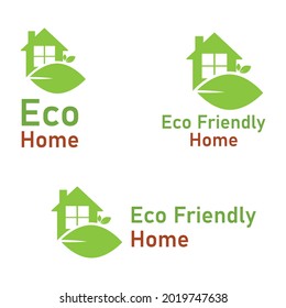 eco friendly home illustration design. eco friendly home logo design concept. on white background