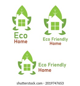 eco friendly home illustration design. eco friendly home logo design concept. on white background