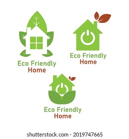 eco friendly home illustration design. eco friendly home logo design concept. on white background