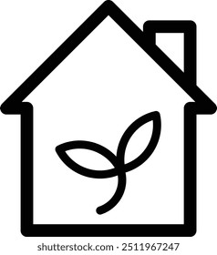 eco friendly house icon, green environment home icon