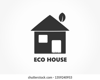 Eco friendly house icon. Vector illustration.