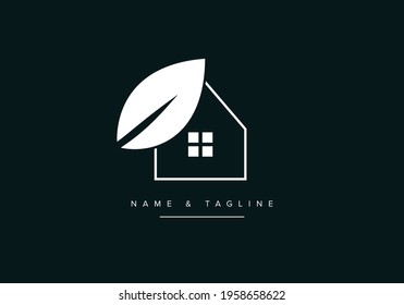 Eco Friendly house Logo. house leaf  logo vector icon