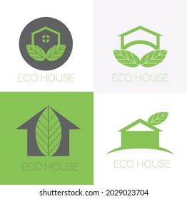 Logotipo de la casa amigable con el medio ambiente