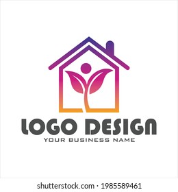 eco friendly house logo vector