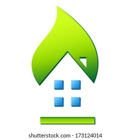 eco friendly house - real estate icon