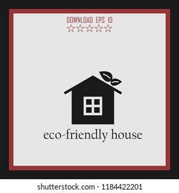 eco friendly house vector icon