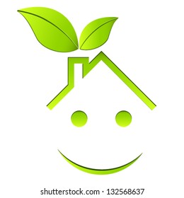 Eco friendly house - vector illustration