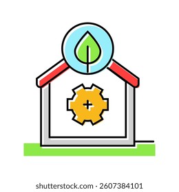 eco friendly household water saving color icon vector. eco friendly household water saving sign. isolated symbol illustration