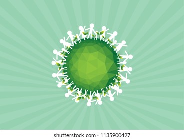 Eco friendly for human and save the earth with green energy.