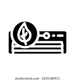 vector de icono de glifo de hvac ecológico. signo de hvac ecológico. ilustración de símbolo aislado