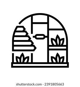umweltfreundlicher Hvac-Linie-Ikone-Vektorgrafik. umweltfreundliches Schild. isoliertes Kontursymbol