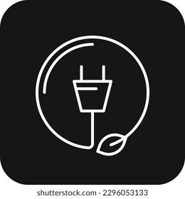Eco friendly icon with black filled line style. ecology. Vector illustration