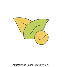 Eco Friendly Icon in color icon, isolated on white background 