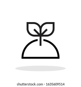 Eco friendly icon in flat style. Environment protection symbol for your web site design, logo, app, UI Vector EPS 10.