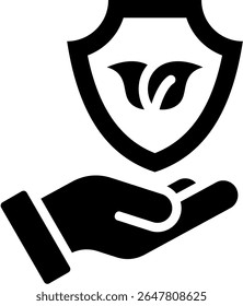 Eco Friendly Icon Glyph Vector Illustration