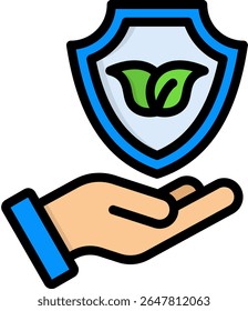 Eco Friendly Icon Lineal Color Vector Illustration