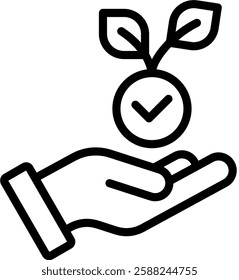 Eco Friendly Icon Outline Vector Illustration
